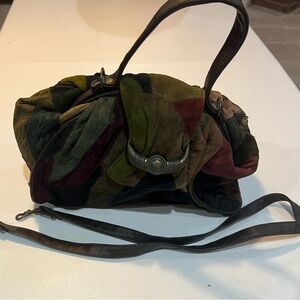 Vintage 80s NWOT Patchwork Leather Handbag